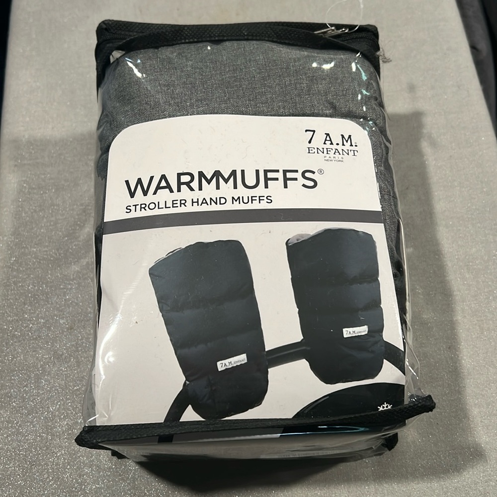 7 AM Enfant warmmuffs grey stroller hand muff NWT